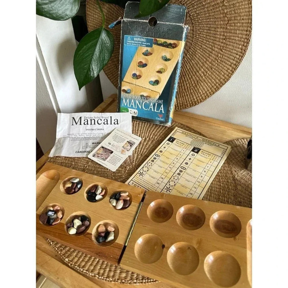 Mancala Board Game - Picture 1 of 9